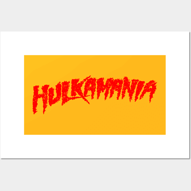 Hulkamania Red Retro Wall Art by liora natalia